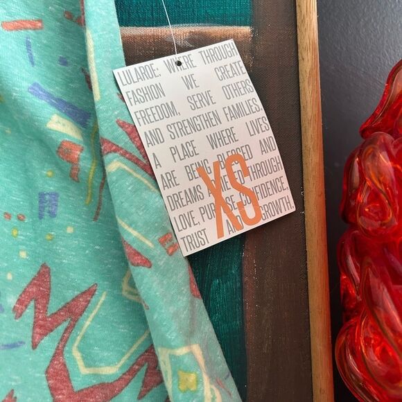 LuLaRoe Womens T-Shirt Dress Short Sleeve Knee Length XS Geometric - Picture 16 of 16